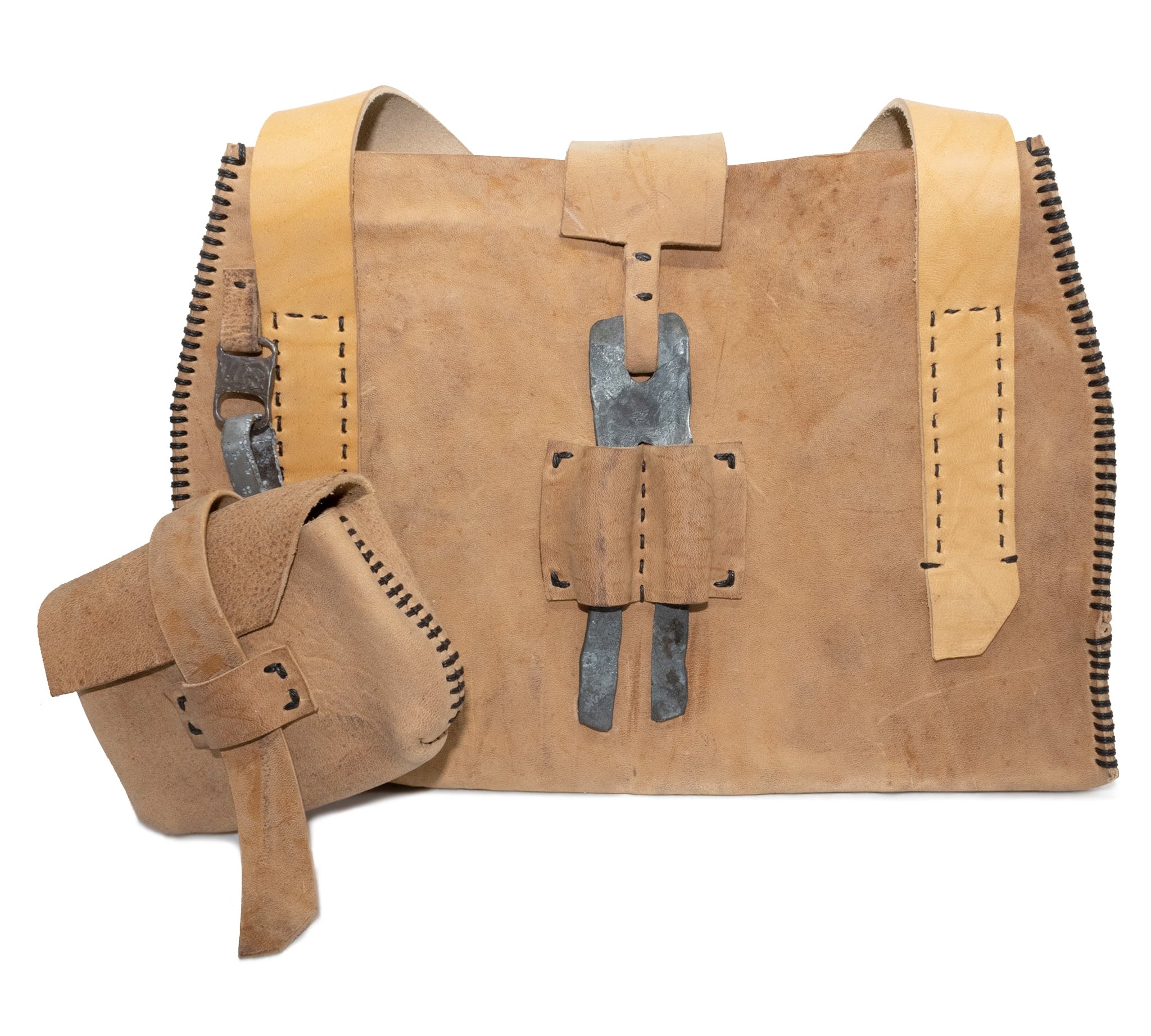 avant garde hand sewn leather handbag from atelier skn available to buy online.