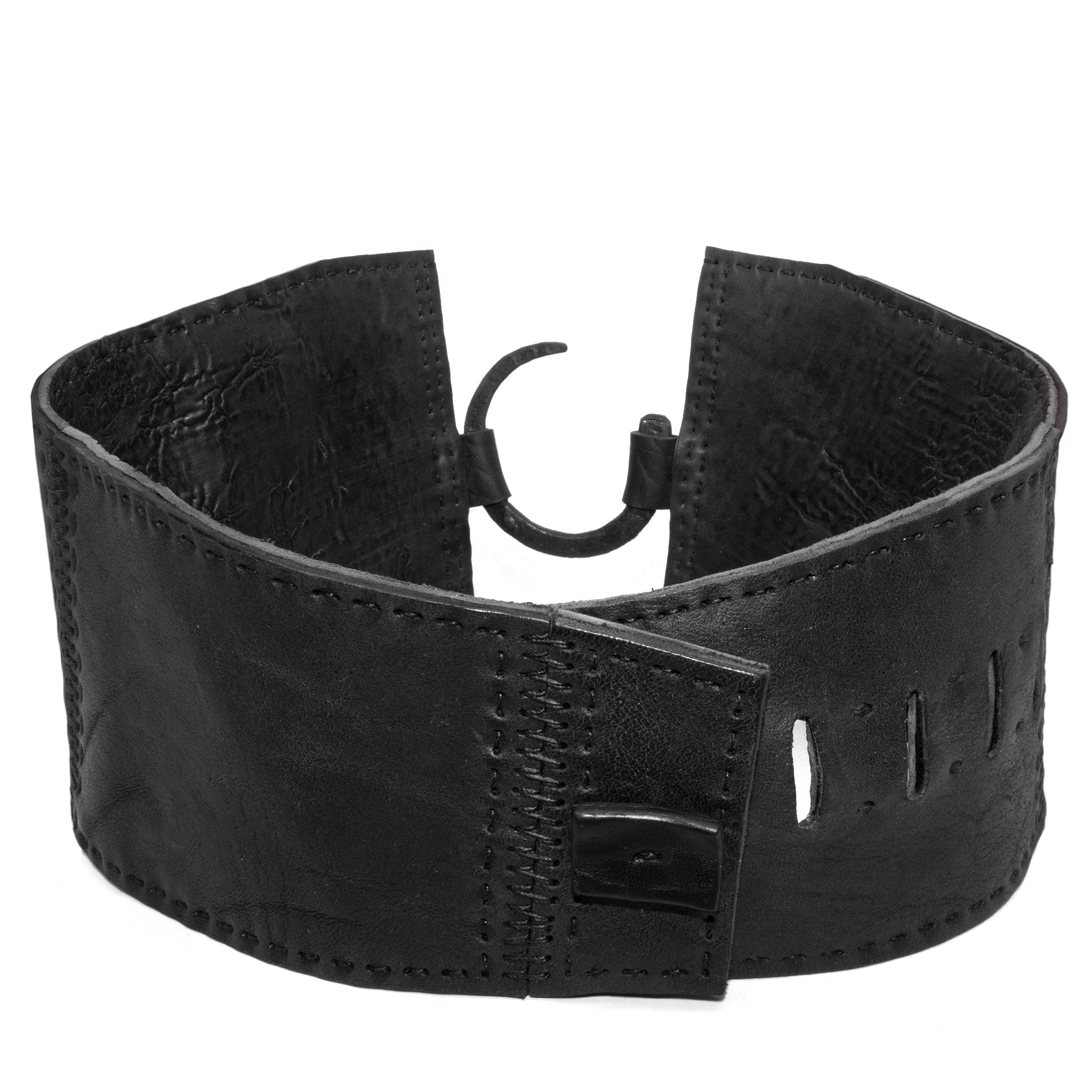 atelier skn reversible black horse culatta leather waist belt