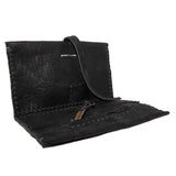 avant garde black culatta leather wallet available from atelier skn