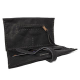 hand sewn black culatta leather wallet available from atelier skn